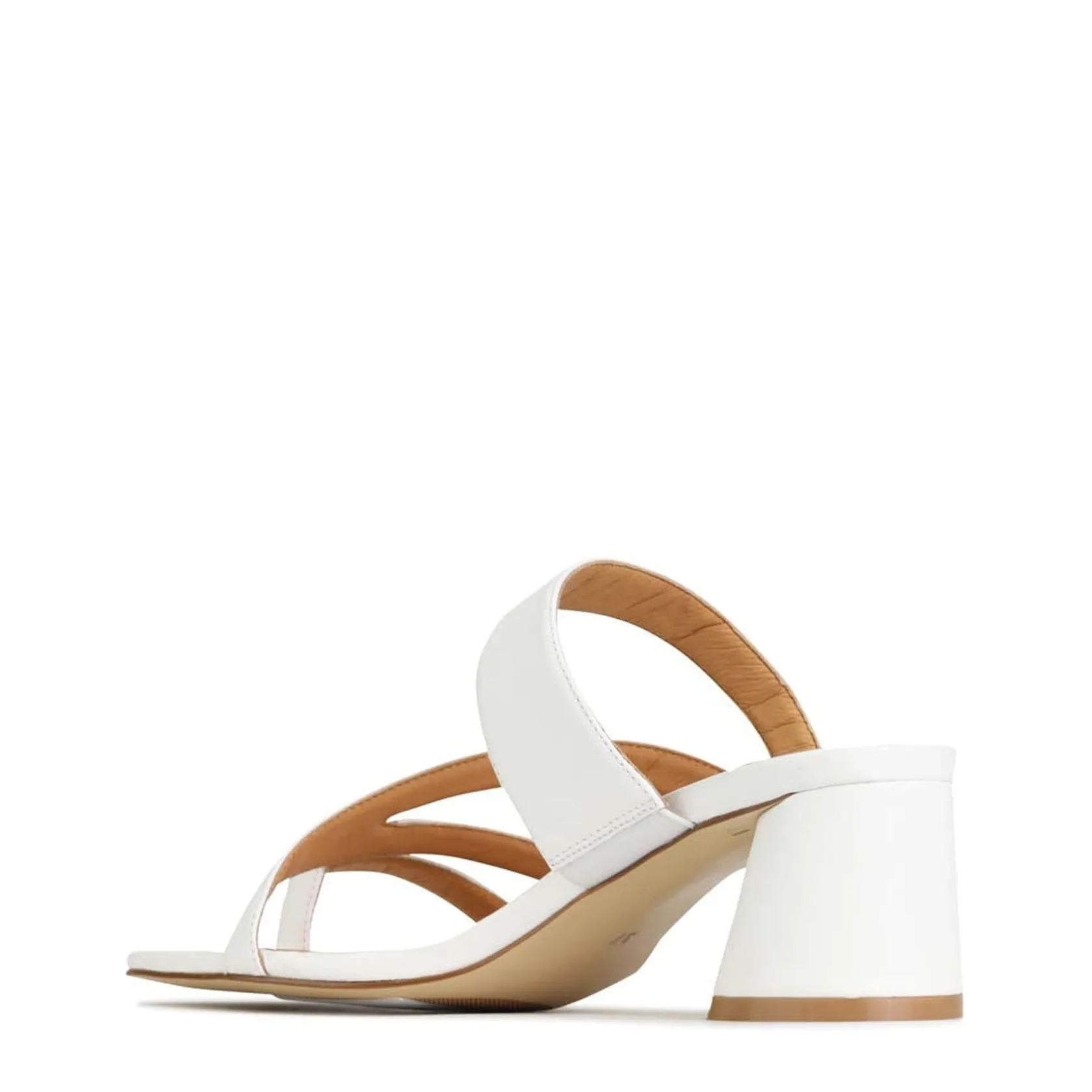 EOS Footwear Block Heels|Heeled Sandals>PERRI SLIP-ON HEEL SANDALS LEATHER