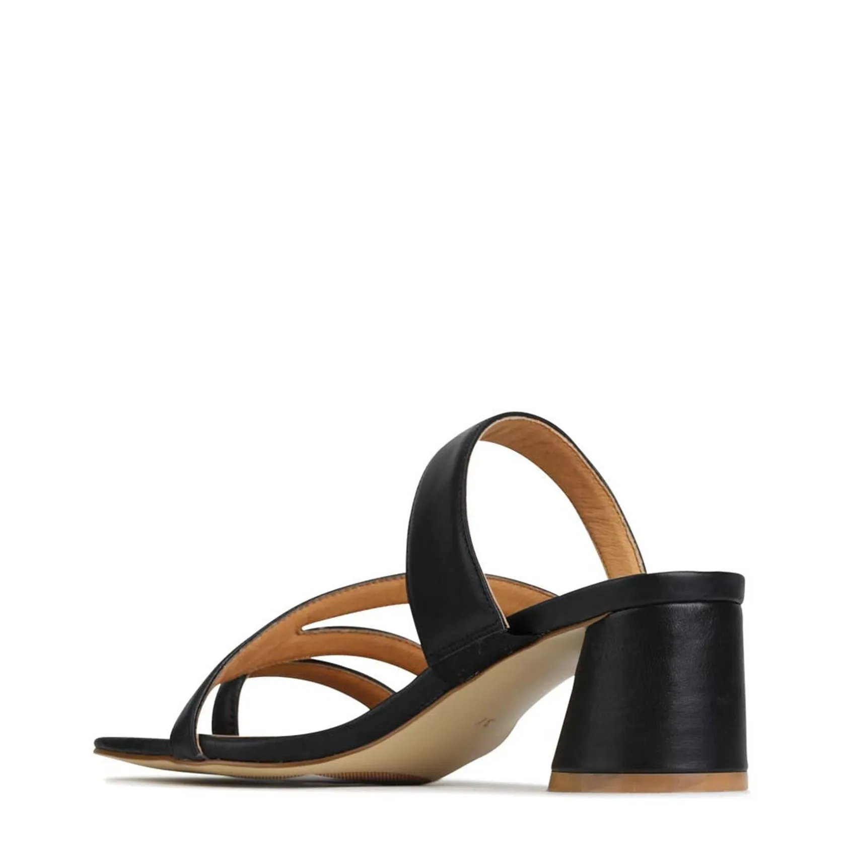 EOS Footwear Block Heels|Heeled Sandals>PERRI SLIP-ON HEEL SANDALS LEATHER