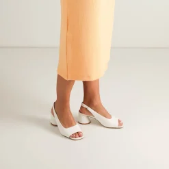 EOS Footwear Block Heels>PETEL SLING BACK SANDALS LEATHER