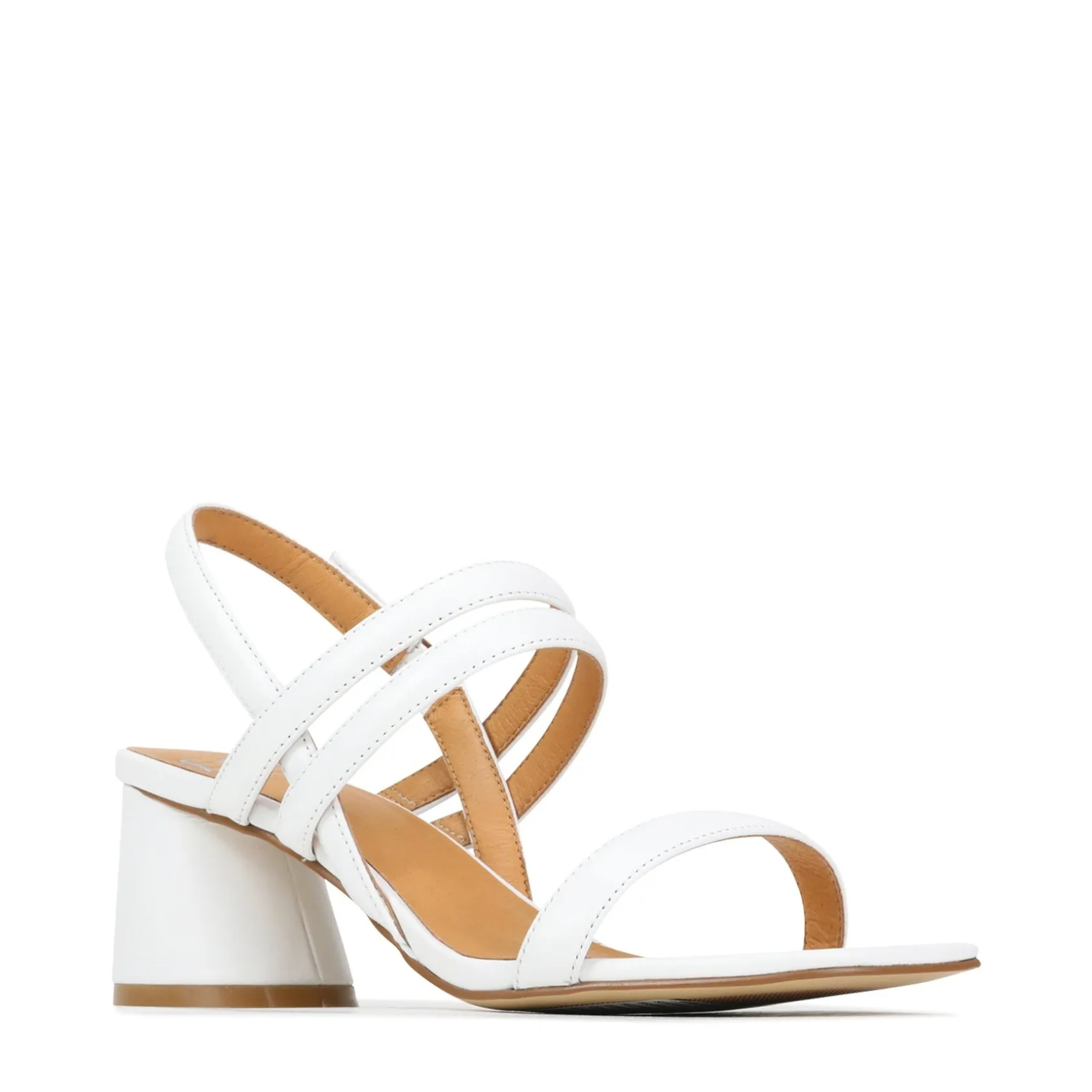 EOS Footwear Block Heels|Heeled Sandals>PETELLA LEATHER BLOCK HEEL SANDALS