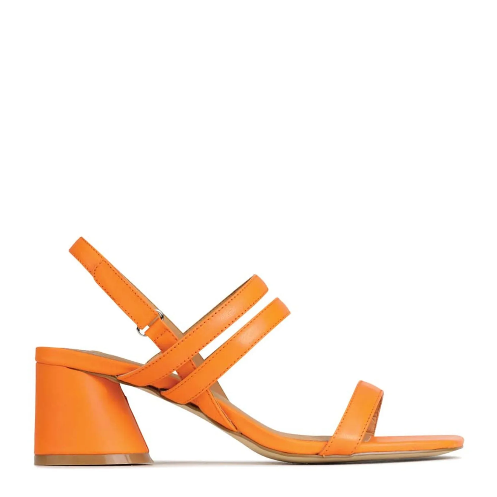 EOS Footwear Block Heels|Heeled Sandals>PETELLA LEATHER BLOCK HEEL SANDALS