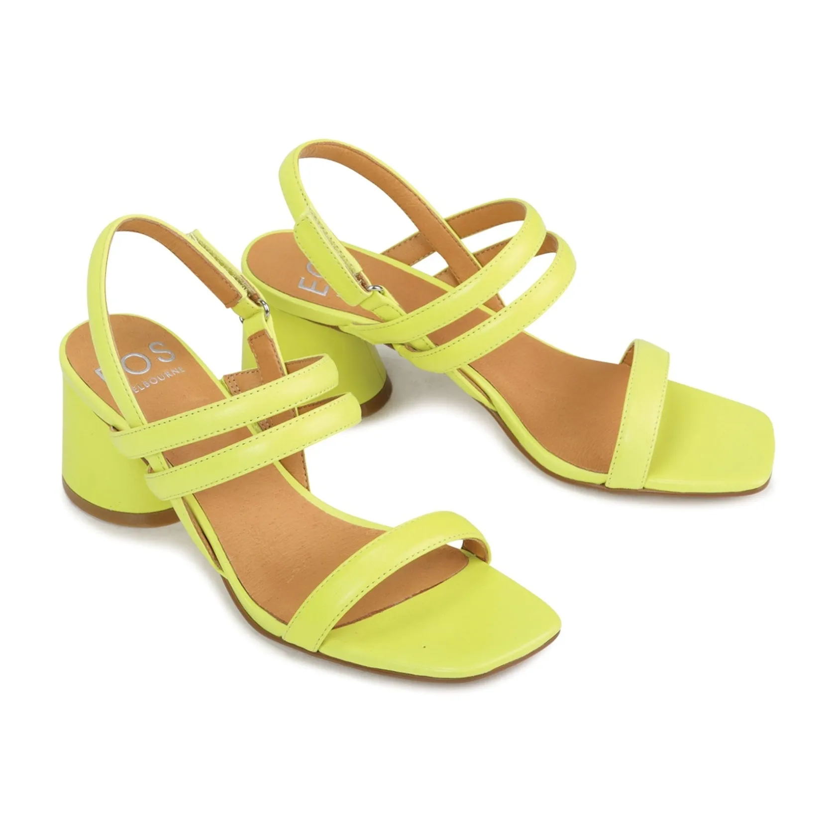 EOS Footwear Block Heels|Heeled Sandals>PETELLA LEATHER BLOCK HEEL SANDALS