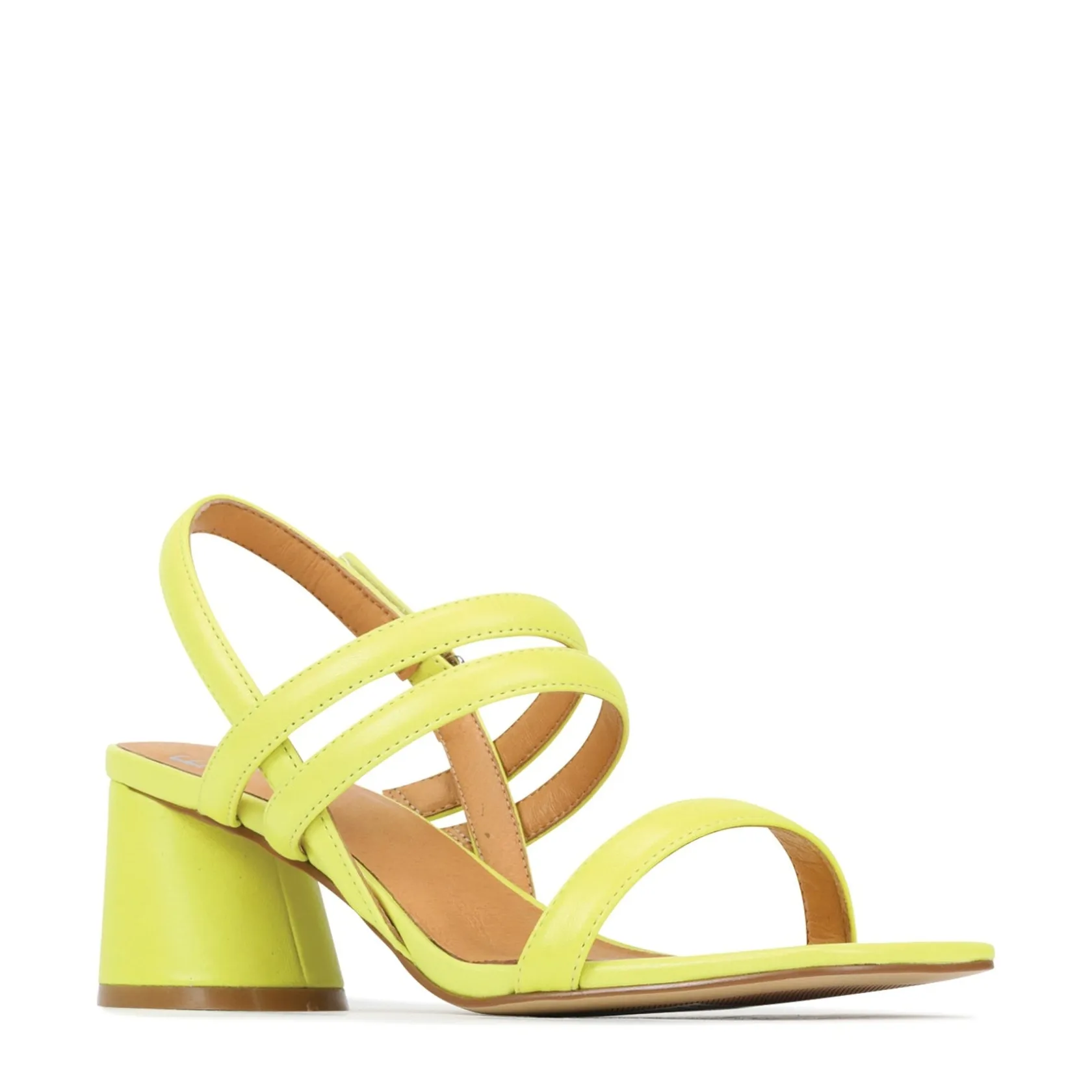 EOS Footwear Block Heels|Heeled Sandals>PETELLA LEATHER BLOCK HEEL SANDALS