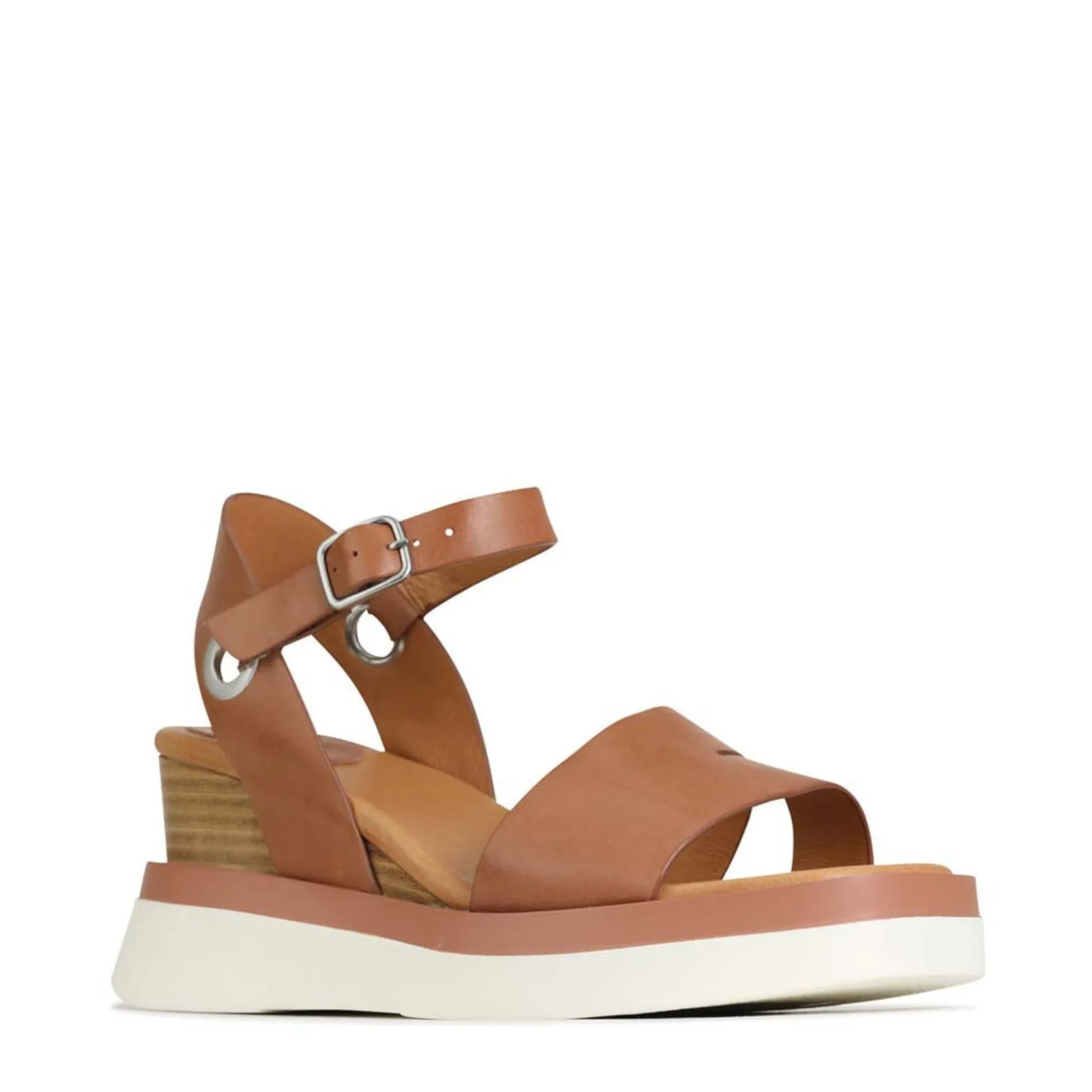EOS Footwear Wedges & Espadrilles|Heeled Sandals>SASKIA STRAP WEDGE SANDALS LEATHER