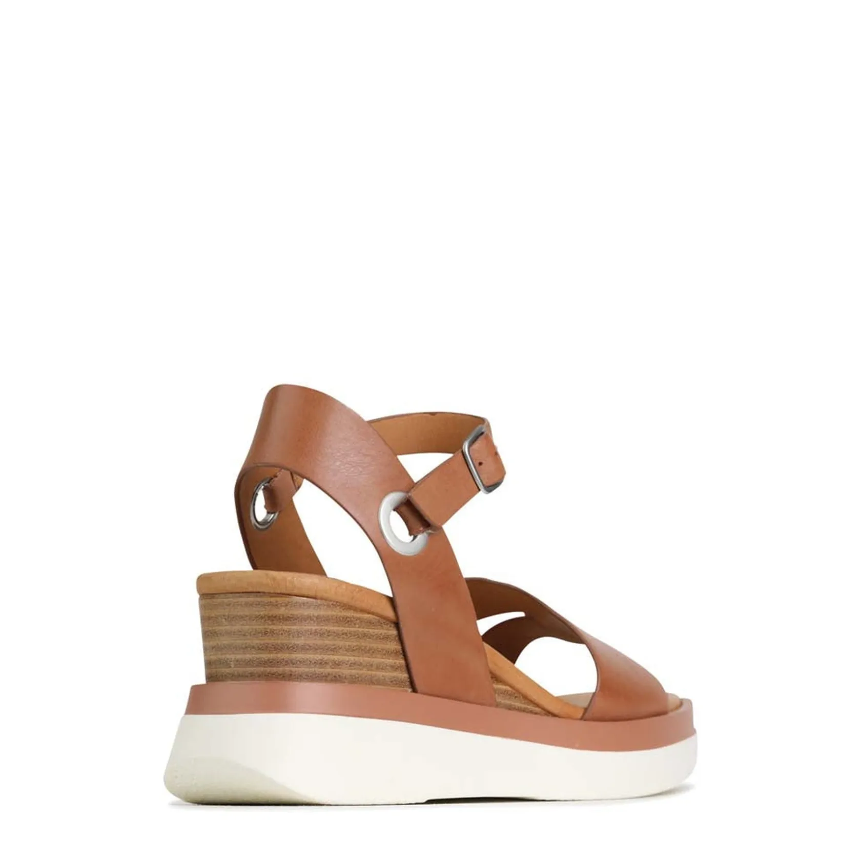 EOS Footwear Wedges & Espadrilles|Heeled Sandals>SASKIA STRAP WEDGE SANDALS LEATHER