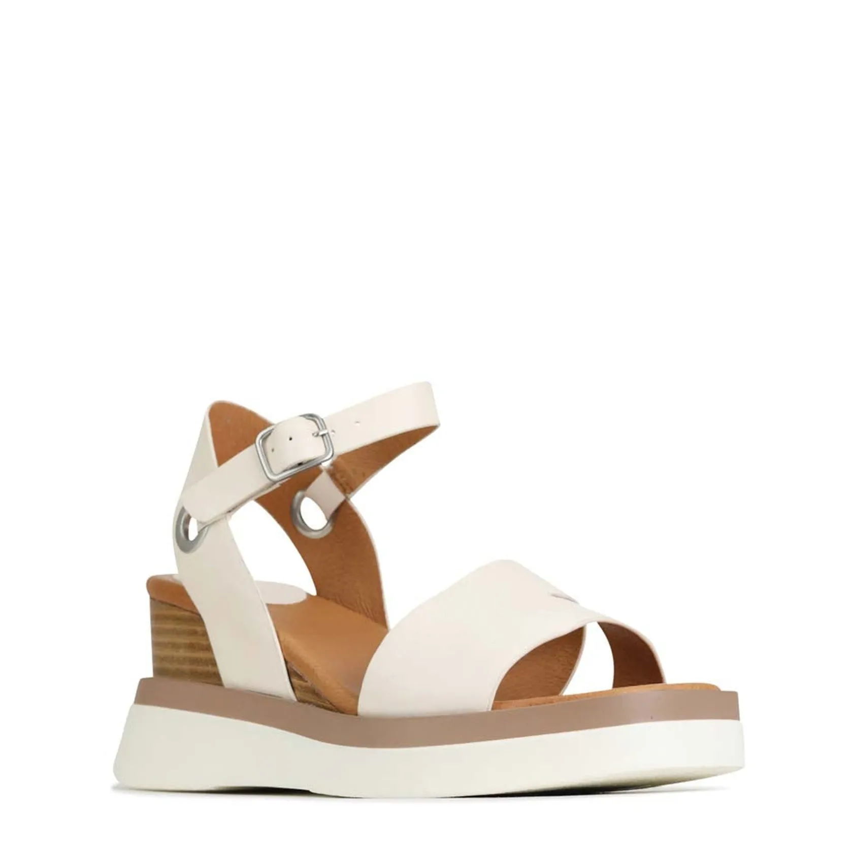 EOS Footwear Wedges & Espadrilles|Heeled Sandals>SASKIA STRAP WEDGE SANDALS LEATHER