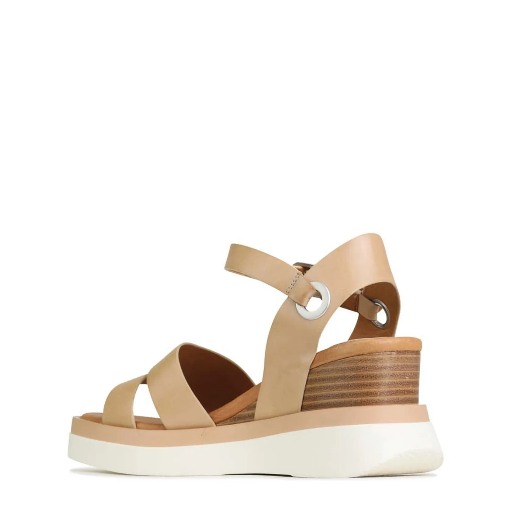 EOS Footwear Wedges & Espadrilles|Heeled Sandals>SASKIA STRAP WEDGE SANDALS LEATHER