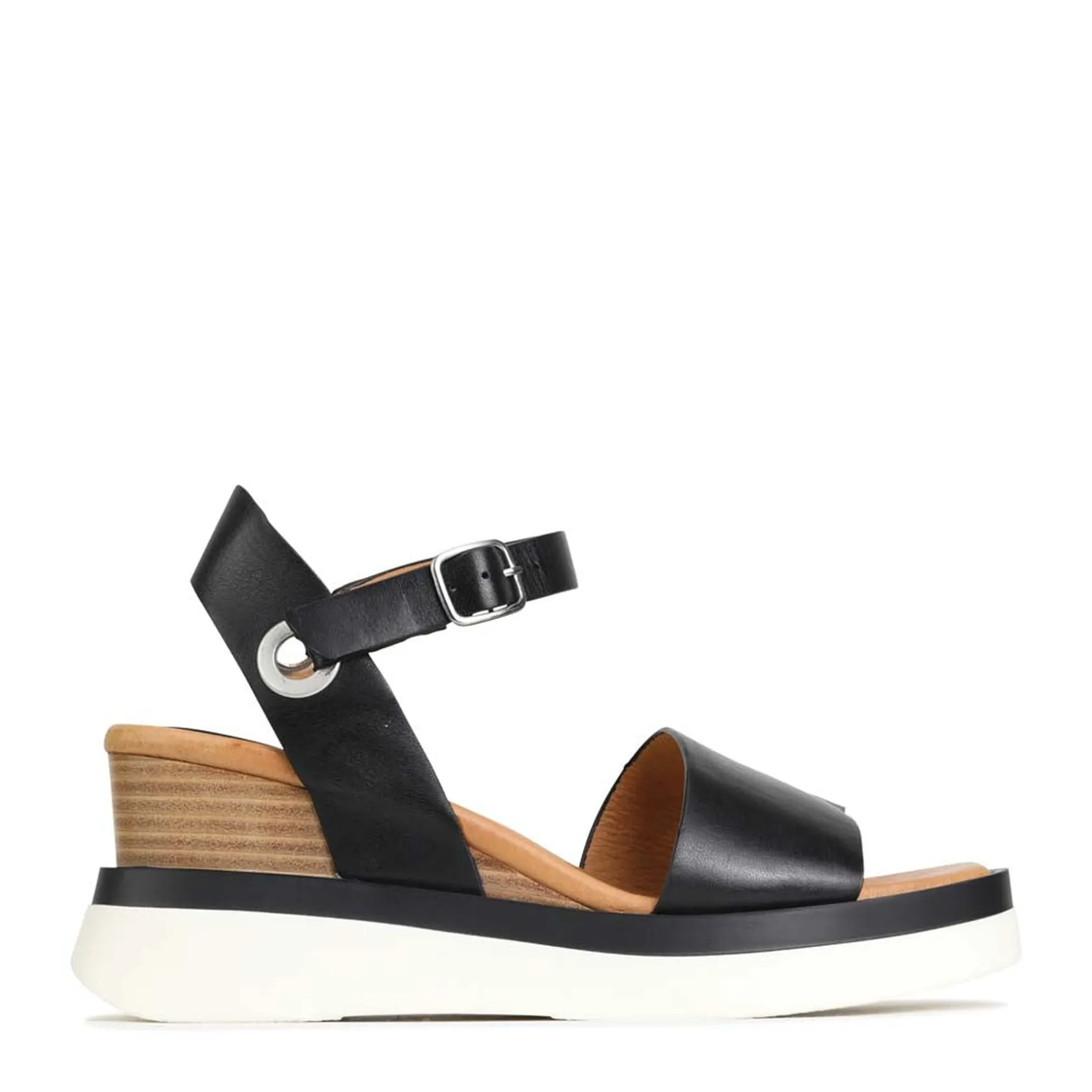EOS Footwear Wedges & Espadrilles|Heeled Sandals>SASKIA STRAP WEDGE SANDALS LEATHER