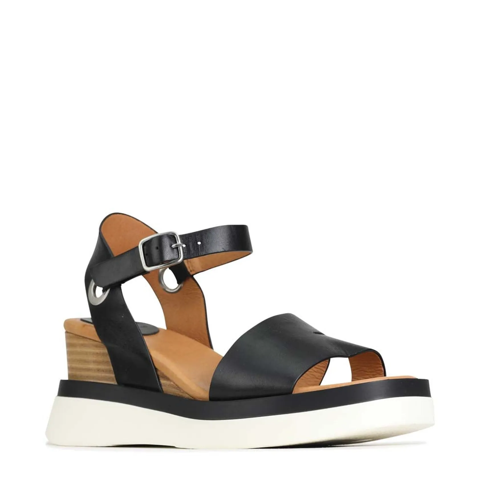 EOS Footwear Wedges & Espadrilles|Heeled Sandals>SASKIA STRAP WEDGE SANDALS LEATHER