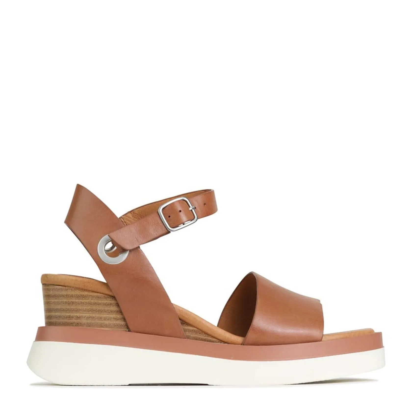 EOS Footwear Wedges & Espadrilles|Heeled Sandals>SASKIA STRAP WEDGE SANDALS LEATHER