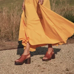 EOS Footwear Block Heels|Heeled Sandals>SPICER LEATHER BLOCK HEEL SANDALS