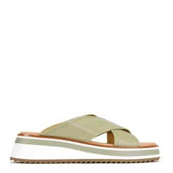 EOS Footwear Wedges & Espadrilles|Heeled Sandals>SPORT LEATHER CROSSOVER SLIDE SANDAL