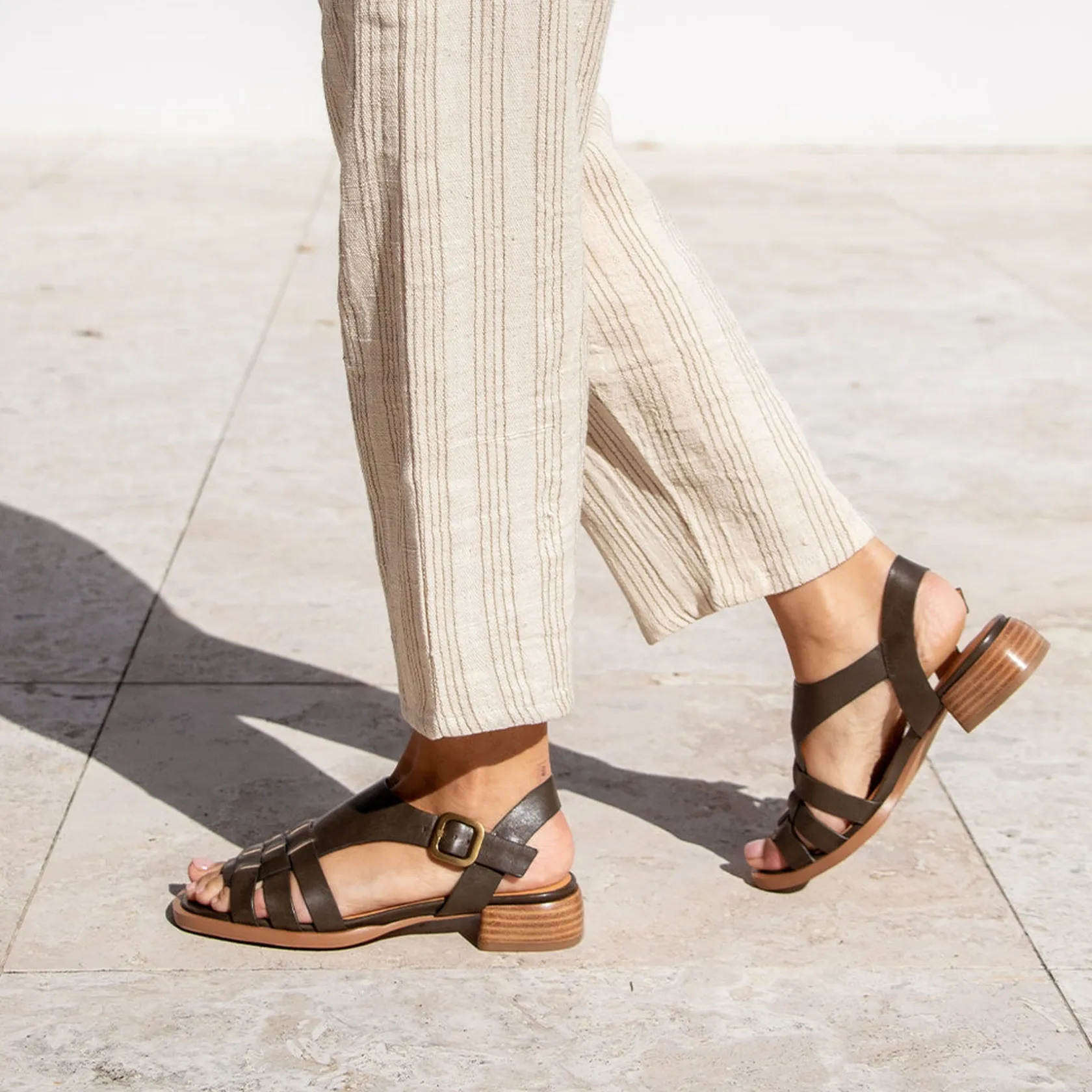 EOS Footwear Heeled Sandals|Sandal Heels>TERRI ANKLE STRAP SANDALS LEATHER