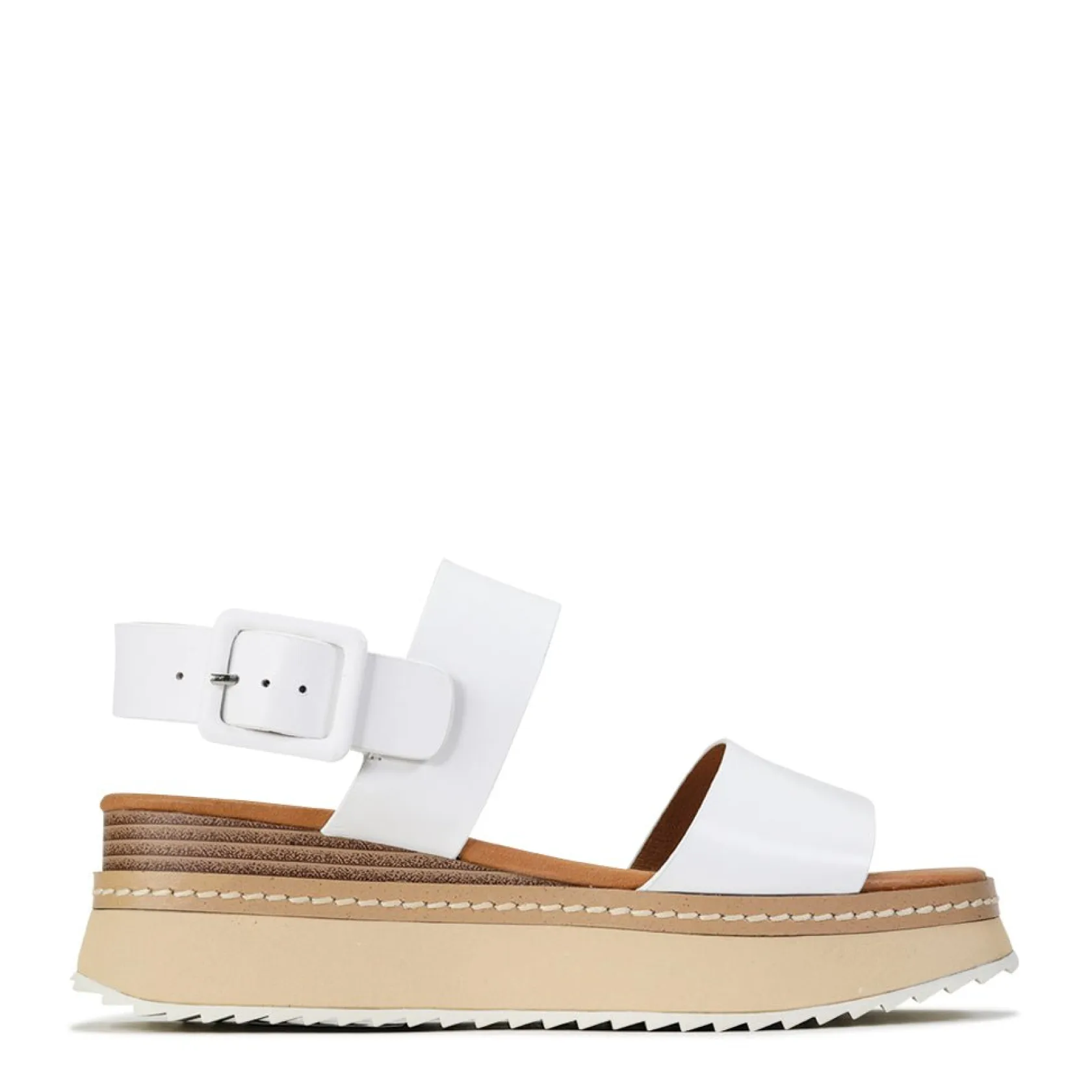EOS Footwear Wedges & Espadrilles>TONAL LEATHER WEDGE SANDAL