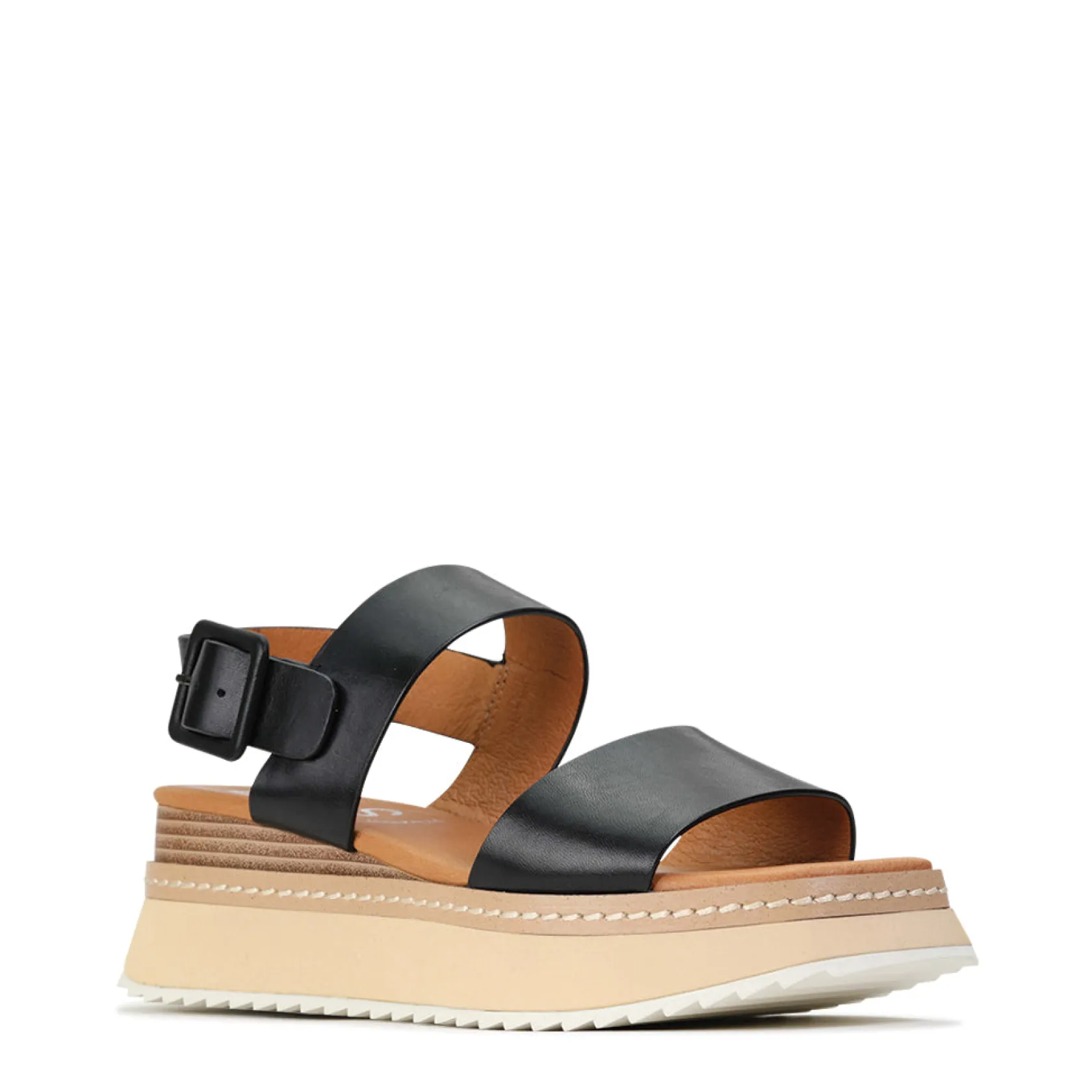 EOS Footwear Wedges & Espadrilles>TONAL LEATHER WEDGE SANDAL