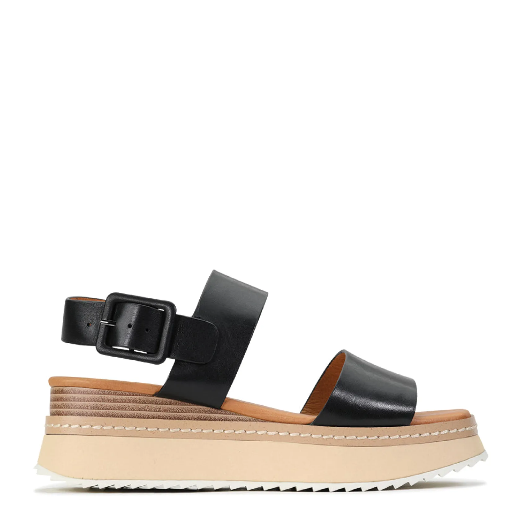 EOS Footwear Wedges & Espadrilles>TONAL LEATHER WEDGE SANDAL
